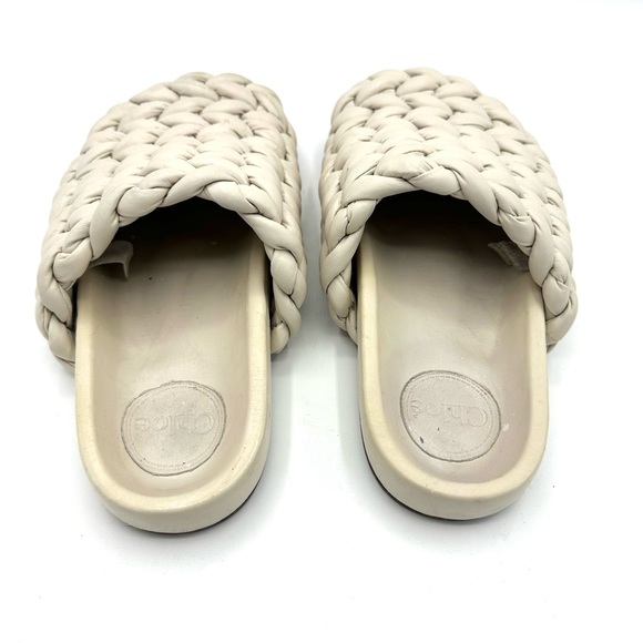 Chloé Kacey Braided Leather Mule in Eggshell Cream - Picture 8 of 11
